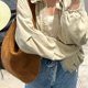 thumbnail image 4 of Nuevo bolso bandolera retro de media luna para mujer, de ante sintético, de diseñador de lujo, bolso de hombro con correa ancha tejida de alta calidad, 4 of 5