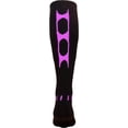 thumbnail image 3 of MOXY Socks Knee-High Black with Pink/Purple Ultimate VEKTR Premium Cushioned ..., 3 of 3