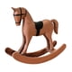 thumbnail image 3 of Estatua de caballo mecedor retro coleccionable de madera vintage adorno de escritorio decorativo Bronce, 3 of 9