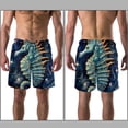 thumbnail image 3 of luoweisi Men's Beach Shorts Quick Dry Swim Trunks with Mesh Lining Seahorse XL, 3 of 5
