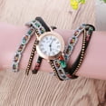 thumbnail image 6 of FRCOLOR Women's Wrapped Lady Bracelet Watch Candy Color Silver Quartz Watch Bracelet (Black), 6 of 8