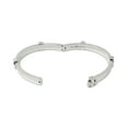thumbnail image 3 of Tory Burch Classic Logo Hinge Bangle, Silver, 3 of 3