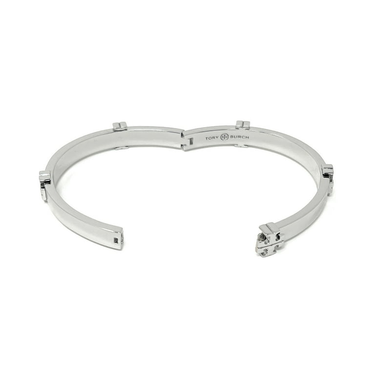 Tory Burch Classic Logo Hinge Bangle 168864 ブレスレット Tory Burch Classic Logo Hinge Bangle 168864 IN Tory Silver