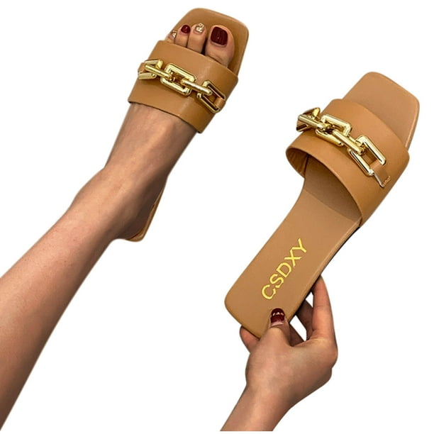 Amzcrzy Zapatos de mujer,Zapatos de mujer,Zapatillas de mujer, Sandalias planas de mujer, sandalias de playa para mujer, zapatillas casuales antideslizantes de verano Sandalias Mujer Zapatillas De Ca