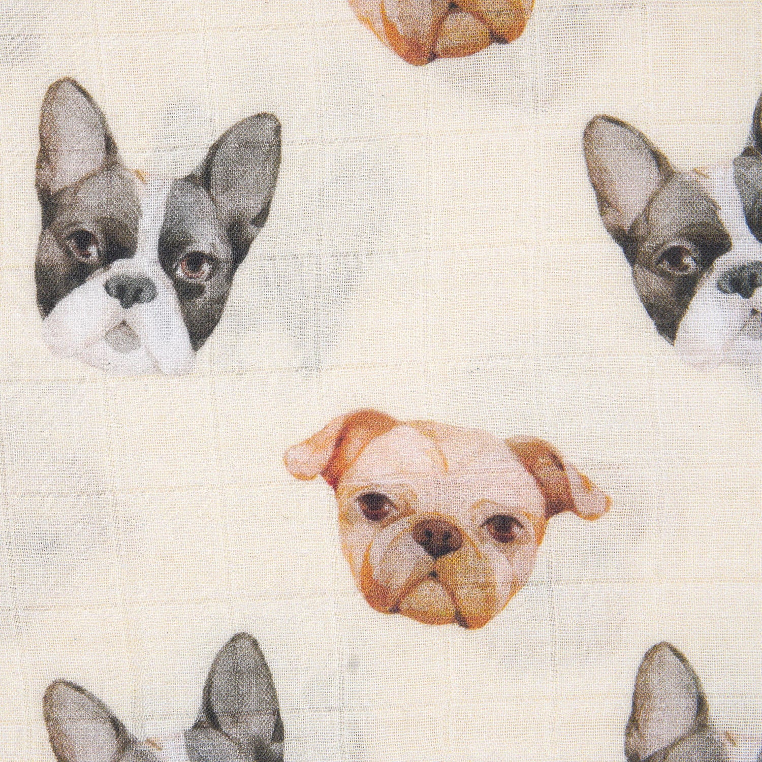 Muslin Swaddle - Frenchie vs Pug