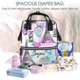 thumbnail image 5 of Daiia Eiffel Tower and Hearts Large Capacity Baby Bag Waterproof Stylish Diaper Bag Mummy Backpack Adjustable Straps Diaper BagBaby Essentials Bag, 5 of 6