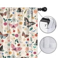 thumbnail image 4 of Blackout Kids Curtains,Beige Butterfly Flower Pattern Childrens Insulated Curtains Set Of 2,Bedroom Essentials,Toddler Room Decor 42"x54", 4 of 5