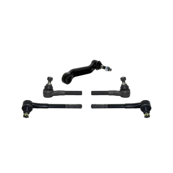 5 Pc Front Steering Kit Inner & Outer Tie Rod Ends   Pitman Arm, Compatible with RWD Models