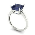 thumbnail image 2 of Clara Pucci 14K White Gold 2.5ct BlueSapphire Solitaire Ring for Women, 2 of 8