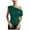 Green, variant on T Shirts For Women Tees One Shoulder Sequin Sparkly Tops Ruched Asymmetrical Glitter Tops Party Shirts Rose Gold S