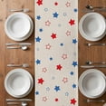 thumbnail image 6 of Independence Day Table Runner - 60 Inch Long, Kitchen Dining Table Runner Dresser Scarves, 4th of July Striped Stars Patriotic Burlap Farmhouse Decor for Coffee Tables Wedding Party Banquet, 6 of 8