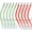 Mixed Colors, variant on Classic Striped Bass Tube Lures, 10pcs Cod Rig Tube Teaser Saltwater Trolling Tube Fishing Lure with Stainless Steel Hook Swivel for Offshore Trolling Striper Bass Cod Big Game Fishing
