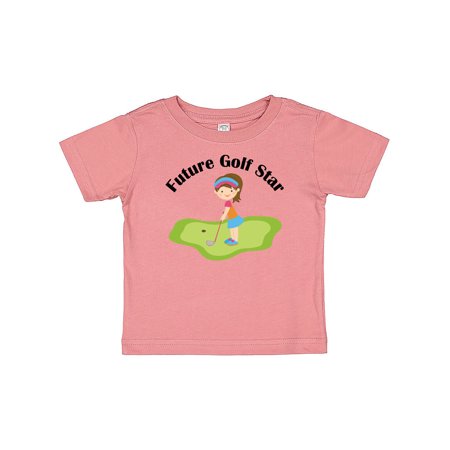 

Inktastic Future Golf Star Girls Golfing Gift Baby Girl T-Shirt