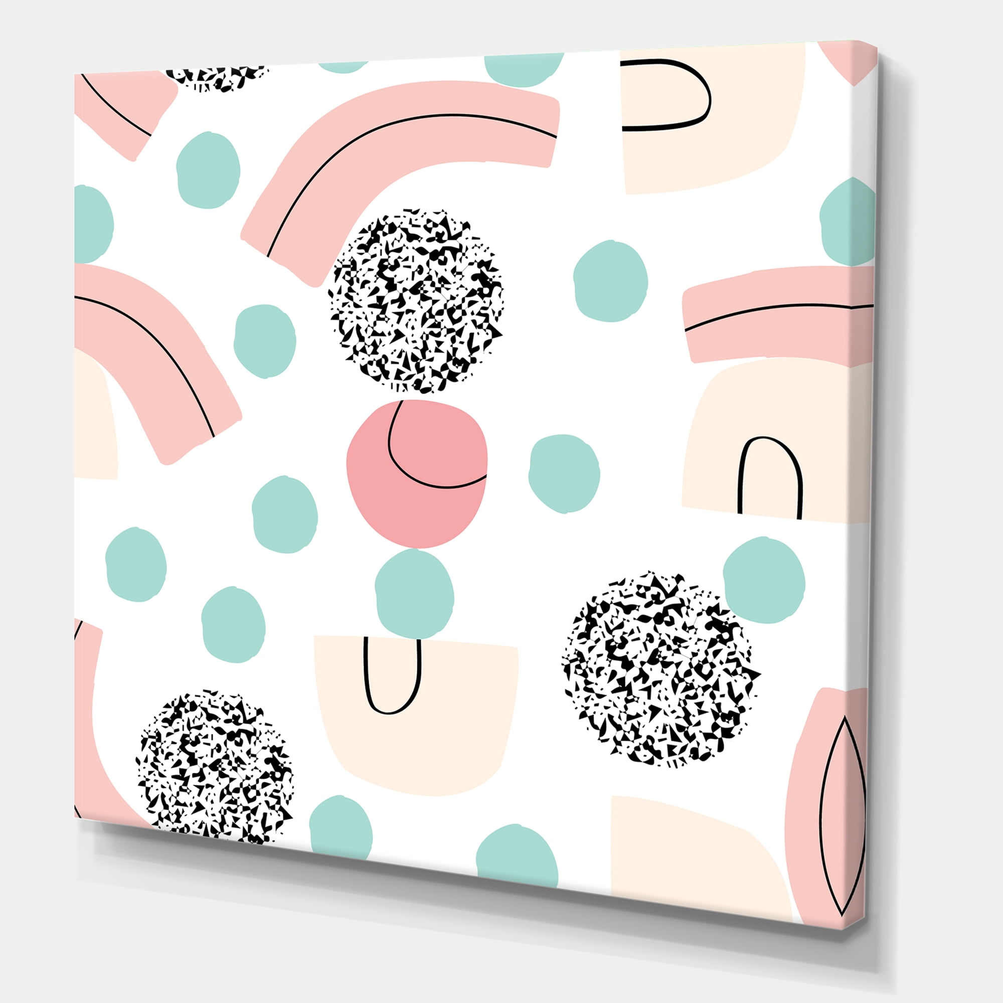Elements and Organic In Pastel Tones 36 in x 36 in Painting Canvas Art Print, by Designart