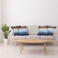 thumbnail image 4 of Ambesonne Ombre Throw Pillow Cover 4 Pack, Gradual Color Change Modern, 18", Blue and Brown, 4 of 6