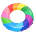 thumbnail image 4 of 2pcs Rainbow Swim Ring Outdoor Pool Inflatable Swim Ring Portable Summer Water Toy, 4 of 7
