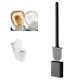 thumbnail image 1 of Toilet Brush and Holder Set for Bathroom, Deep-Cleaning Silicone Toilet Bowl Brush with Long Handle, 1 of 5