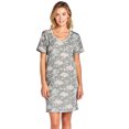 thumbnail image 1 of Casual Nights Women's Poly Short Sleeve Sleepwear Dorm Nightgown - Floral Grey - X-Large, 1 of 5