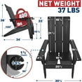 thumbnail image 5 of Winsoon All Weather HIPS Adirondack Chair with Cup Holder, Outdoor Patio Chair, Black Finish, 5 of 7