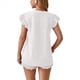 thumbnail image 3 of Blusa de Mujer con Cuello en V y Mangas con Volantes, Holgada, Elegante, Informal, , de Verano, , Talla XL, 3 of 10