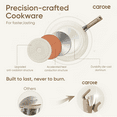 thumbnail image 4 of Carote 4 Pcs Ceramic Cookware Sets, Nonstick Pots and Pans Set W/ Detachable Handle, Oven & Dishwasher Safe, Taupe, 4 of 6