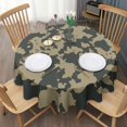 thumbnail image 3 of Camouflage Round Tablecloth 60x60in(153x153cm) – Waterproof Polyester Table Cover with Full Print Design, Wrinkle Resistant & Washable for Kitchen Dining Party Decor, 3 of 6
