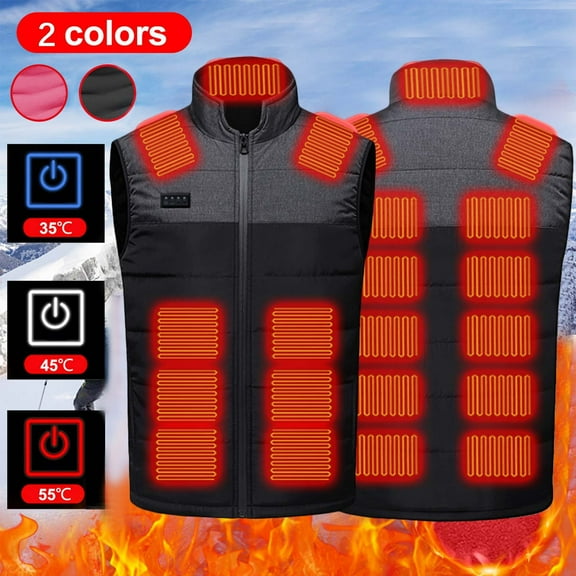 Weiqiqre Heated Vest Women Men Electric Warming Vest with 21 Heat Zones Unisex Heating Vest