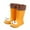 Orange, variant on Hpapadks Rain Boots Kids Rainy Cute Cartoon Big Eye Lightweight Non Water Shoes With Adjustable Drawstring Soft Spring Summer Fall Coffee 10-10.5 Y