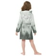 thumbnail image 7 of FORMRS Niños Bathrobe Unisex Hooded Robe Soft Plush Pajamas Sleepwear, Size 10-12T, Foggy Forest, 7 of 7
