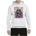 thumbnail image 3 of Colorful Beagle | Dogs Love You | Dean Russo Art Animal Lover Unisex Hoodie Sweatshirt, White, 3X-Large, 3 of 6