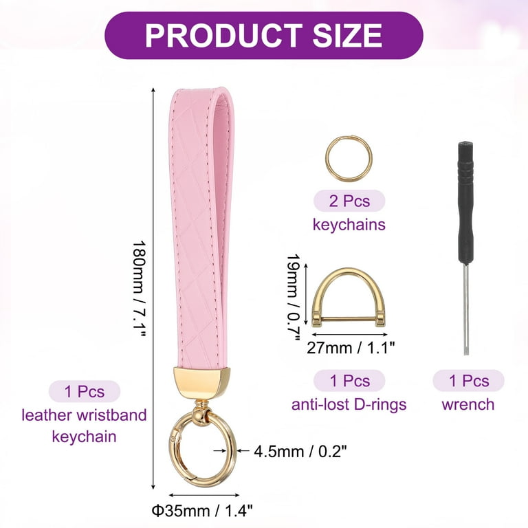 Leather Wristlet Keychain Car Key Chain Wristlet, 7