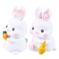 thumbnail image 3 of KAKOWELY 2 piezas de adorno de conejito de Pascua para tarta de mesa, adorable decoración de conejo, 3 of 4