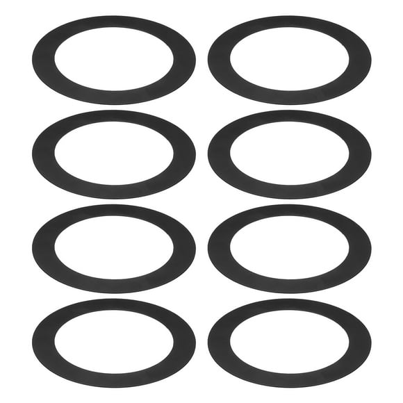 Anillos Goof para iluminación empotrada de 6/8 pulgadas, 8 piezas de anillos de recorte de metal, diámetro exterior de 8.66 pulgadas, diámetro interior de 6.29 pulgadas, acabado mate negro