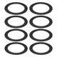 thumbnail image 1 of Anillos Goof para iluminación empotrada de 6/8 pulgadas, 8 piezas de anillos de recorte de metal, diámetro exterior de 8.66 pulgadas, diámetro interior de 6.29 pulgadas, acabado mate negro, 1 of 7