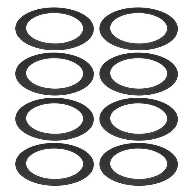 Anillos Goof para iluminación empotrada de 6/8 pulgadas, 8 piezas de anillos de recorte de metal, diámetro exterior de 8.66 pulgadas, diámetro interior de 6.29 pulgadas, acabado mate negro
