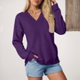 thumbnail image 2 of Godom Sweatshirt for Women Long Sleeve V Neck Tops Oversized Casual Pullover Shirts Fall Winter Clothes, 2 of 7