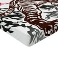 thumbnail image 2 of Ambesonne Tattoo Fitted Sheet, Wild Chinese Tiger, Twin Size, Brown White, 2 of 3