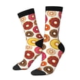 thumbnail image 2 of Uemuo Donut Pattern Women's Crew Socks, Soft Durable Breathable Moisture-Wicking with Odor Control Cotton socks, 2 of 9