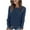 Navy, variant on cocolona Womens Crew Neck Long Sleeve Shirts Dressy Casual Blouses Fall Fashion Casual Solid Color Tops