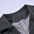 thumbnail image 6 of Overcoat for Men Double Collar Long Jacket Cotton Blend Peacoat Outerwear Clothes, Dark Gray, Size S, 6 of 7