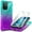 Glitter Aqua Purple, variant on Nagebee For Nokia HMD Vibe Phone Case (N159V TA-1590) Tempered Glass Screen Protector Phone Cover