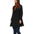 thumbnail image 4 of INSPIRE CHIC Elegant Overcoat for Women's Shawl Collar Single Winter Belted Long Coat S Black, 4 of 6