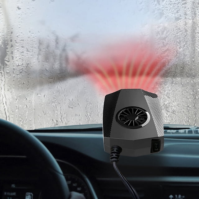 12V Car Heater Cold Warm Dual Use, Portable Windshield Defogging Heater with 360 Rotation, Fast Heating Demister for Small Car Tricycle, Winter Interior Warmer Fan