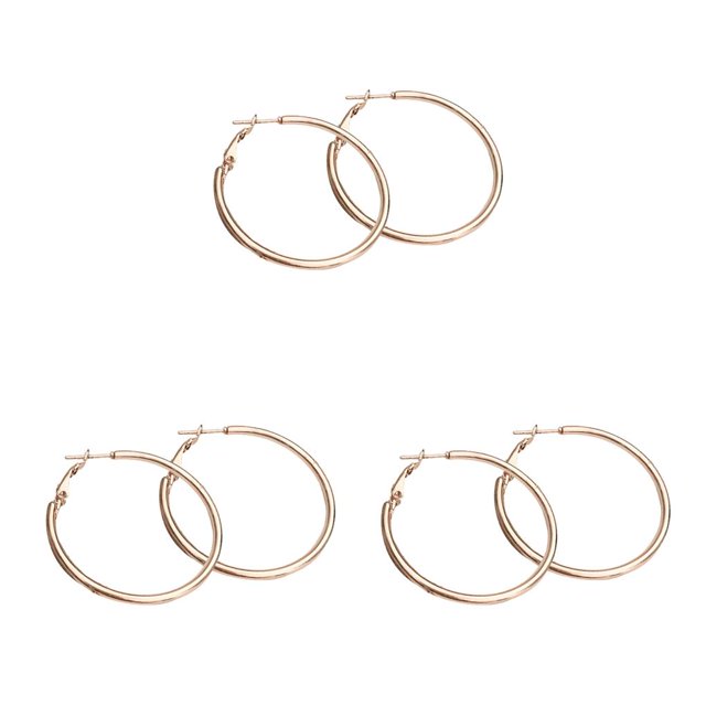 Minnieouse 1 par de pendientes de niña, pendientes de aro grande para mujer, regalo portátil para Amiga, círculo liso, decoración para mujer, 10cm con Type1 NO1 Minnieouse CBP219617
