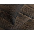 thumbnail image 4 of Ambesonne Chocolate Quilted Bedspread Set 3 Pcs, Vintage Hardwood, King Size, Brown, 4 of 5