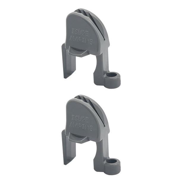 Kenally Clips para barcos tacos de riel impermeables duraderos a prueba de herrumbre Gris 2piezas Kenally
