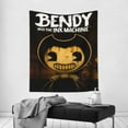 thumbnail image 5 of Bendy And The Ink Machine Tapestry Anime Poster Wall Hanging Art Decor For Living Room Bedroom Dorm Apartments Party Supplies Gifts 59x59 Inch, 5 of 7