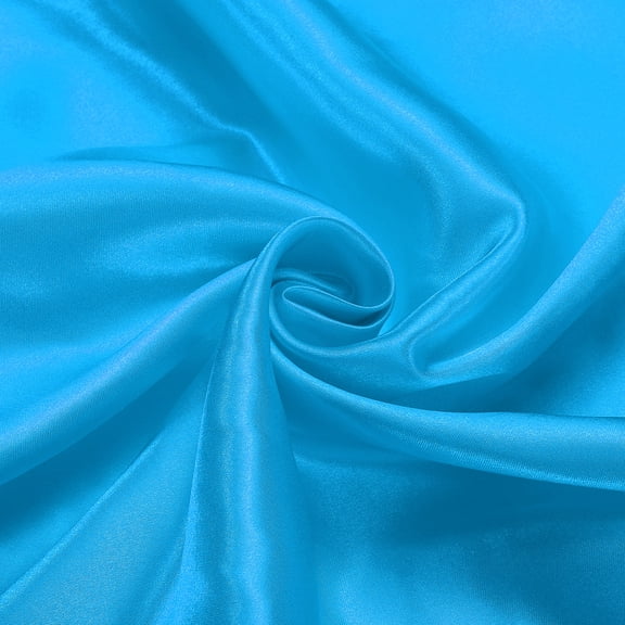 Lake Blue Satin Fabric by the Yard, 2 Yards 60" Wide Silky Satin Fabric Solid Satin Cloth Fabric for Bridal Dress Wedding Decorations Crafts Sewing