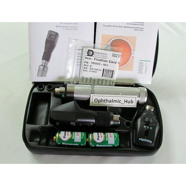 Welch Allyn 3.5v Retinoscope / Ophthalmoscope Set with Handle and Case (Non Rechargeable