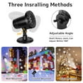thumbnail image 4 of Christmas Moving Snowflakes Projector Lights  Dynamic Snowfall Pattern Outdoor/Indoor LED Projection Lamp IP65 Waterproof 180 Rotating Spotlight Projector for Holiday Xmas Halloween Party, 4 of 8